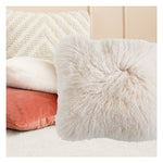 Square Mongolian Lamb Fur Pillow, 20 in. 2