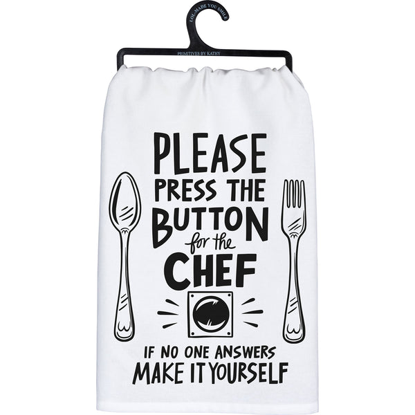 Tea Towel, Press the Button