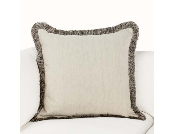 Nola Pillow, Natural and Black, 24 X 24 in.