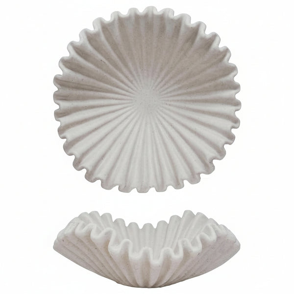 Ruffled Resin Bowl, 20"x 7"