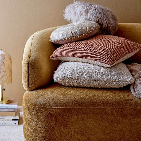 Cotton Boucle Pillow, Cream, 20 in.
