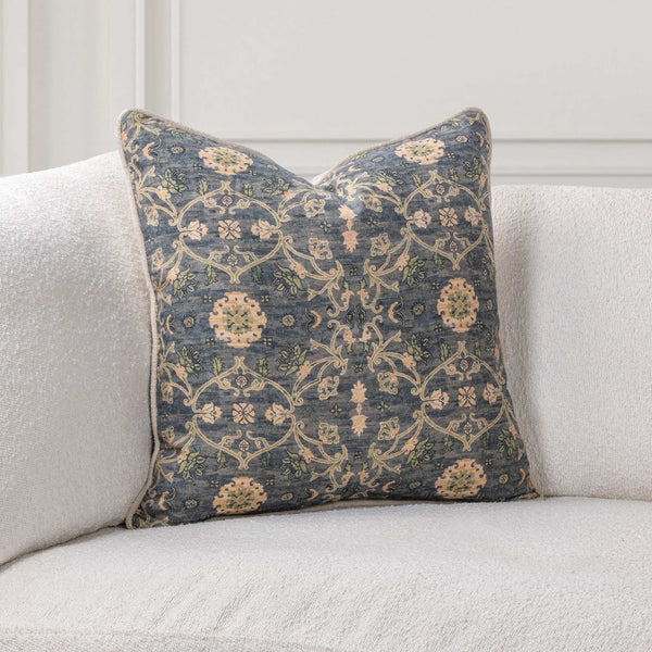 Ira Pillow, Blue Sea Multi-Color, 22 X 22 in.