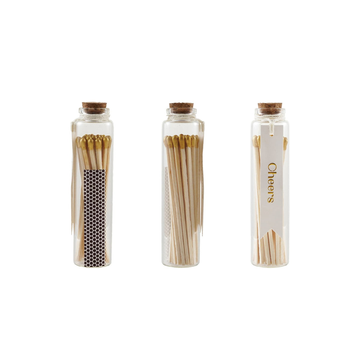 Glass Bottle Matches, Assorted, 25 count