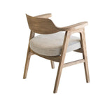 Wagner Natural Dining Chair with Sand Cushion, 25 x 22 x 30 in 2