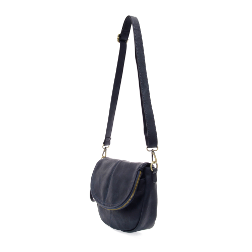 Helene Small Saddle Crossbody, Navy