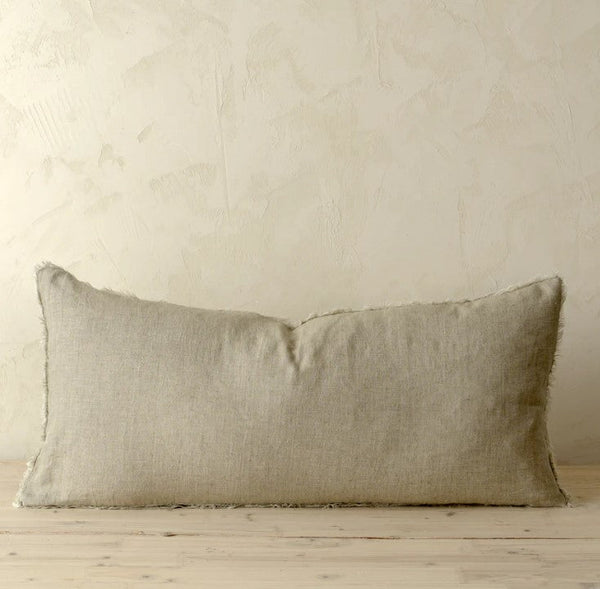 Lina Linen Pillow, Sand, 14 in. x 31 in.
