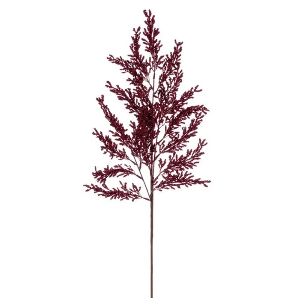 Rust Leaf Spray 32 in. in deep burgundy color, perfect for adding a touch of natural decor and elegance to any room, available at Knotty and Board.