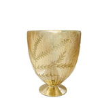 Etched Mercury Glass Footed Vase, Antique Silver, 6.5 X 8 in. 1