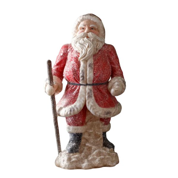 Tabletop Vintage Santa with Staff, 18 in.
