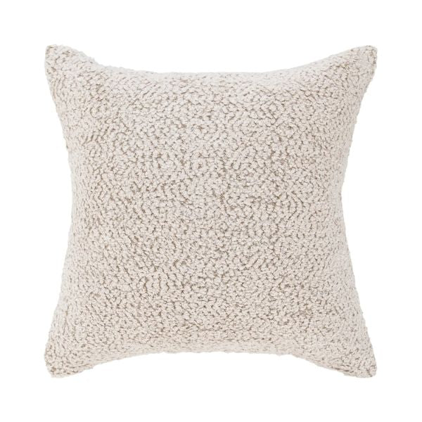 Maris Pillow, Ivory and Natural, 22 X 22 in. features a textured, cozy fabric ideal for adding subtle elegance and comfort to your home decor, gifts, or living space.