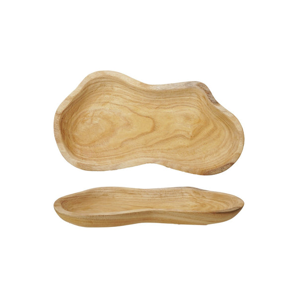 Decorative Paulownia Wood Tray, 17"x 9", featuring a smooth, natural wood grain perfect for kitchen, dining, or entertaining with Knotty and Board’s curated decor and gifts.