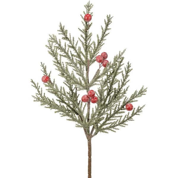 Glittered Pine Berries Floral Pick, 6 X 12 in.