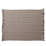 Jacquard Throw with Floral Pattern & Fringe, 60 X 50 in. 1