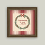 Merry & Bright Wall Art, 9 X 9 in. 2