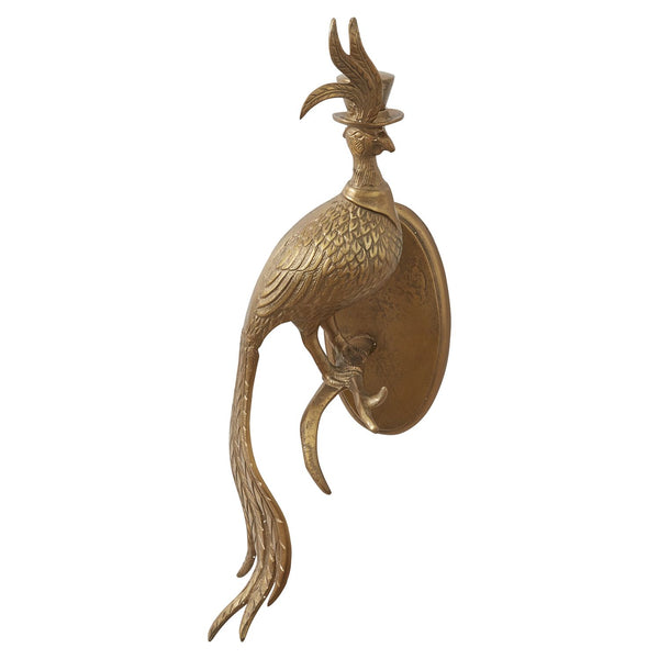 E&E Brass Head Wall Mount, Pheasant, Emerson