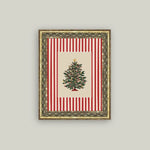Peppermint Stripe Tree Framed Antique Art, 8 X 10 in. 2