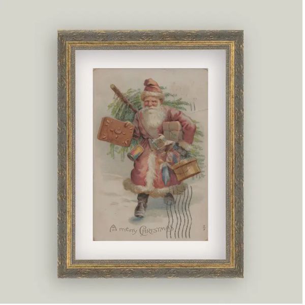 Neutral Santa Wall Art, 12 X 16 in.