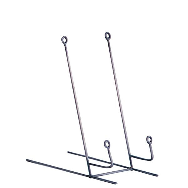 Wire Easel or Plate Stand, 10.5 in. in black metal wire, perfect for displaying decorative plates or artwork with simple, sturdy support from Knotty and Board, ideal for kitchen or dining decor.