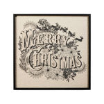 Vintage Merry Christmas Wall Art, Black, 22 in. 1