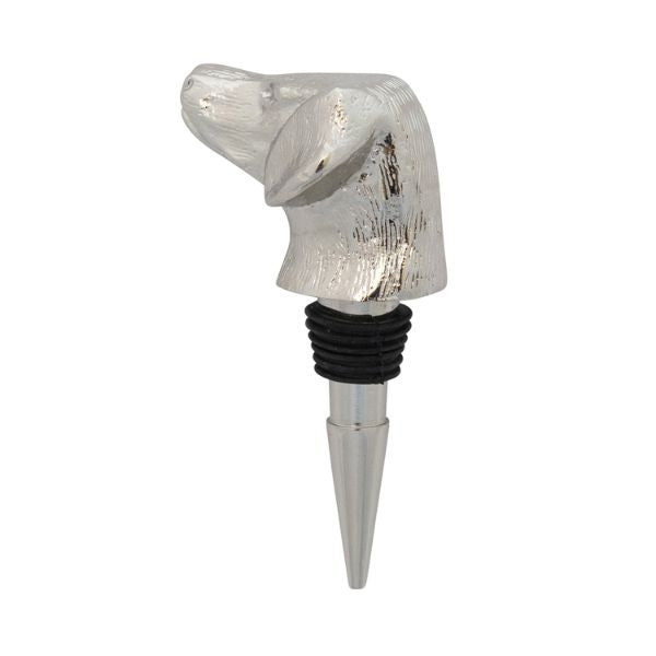 Dog Head Bottle Stopper, Silver