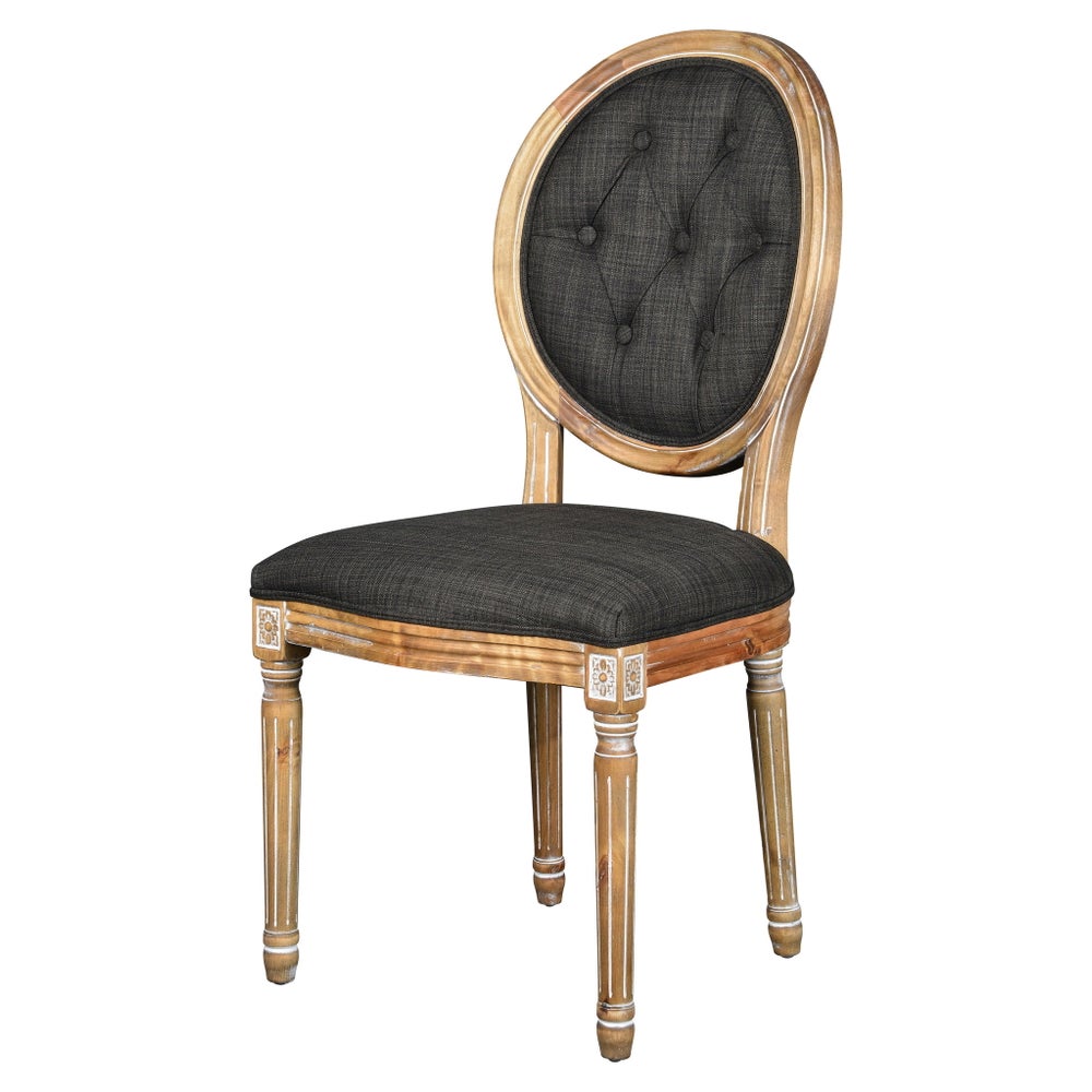 Meg Tufted Side Chair, Urban Bark, 20 x 24 x 39