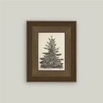 Vintage Pine Tree Framed Antique Art, 5 X 7 in. 2