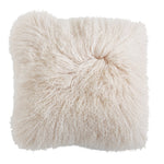 Square Mongolian Lamb Fur Pillow, 20 in. 1