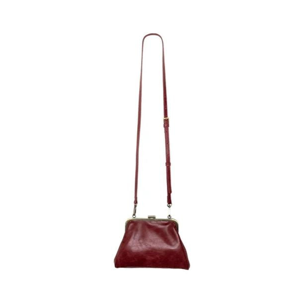 Elsa Small Frame Crossbody Bag, Carmine Red