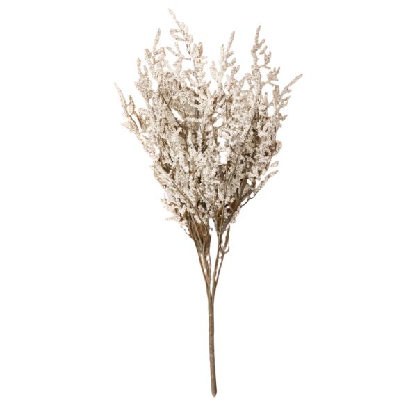 White Dance Plant Bush, 14.5 in. with delicate white textured foliage, perfect for adding elegant decor and gift accents to kitchen, dining, or entertaining spaces from Knotty and Board.