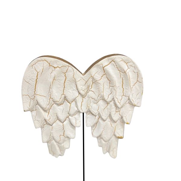 Gold Crackled Angel Wings, 16 X 7 in.