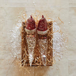 Santa Moon Ornament w/ Glitter, 6.25