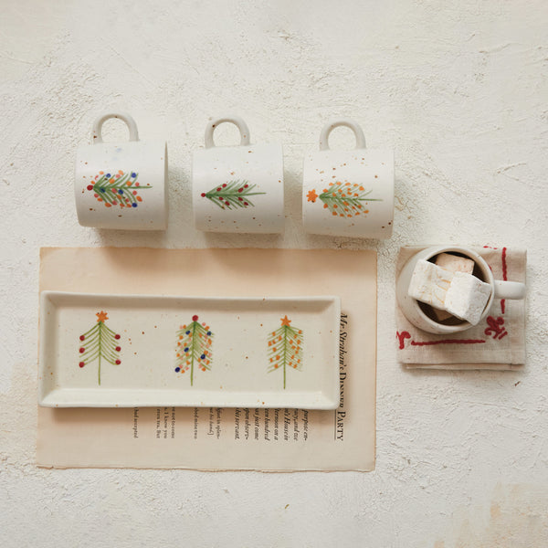 Christmas Tree Ceramic Serving Platter, 12-Inch