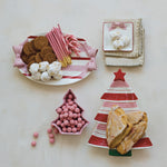 Striped Tree Shaped Platter w/ Star, 11.5 X 8.5