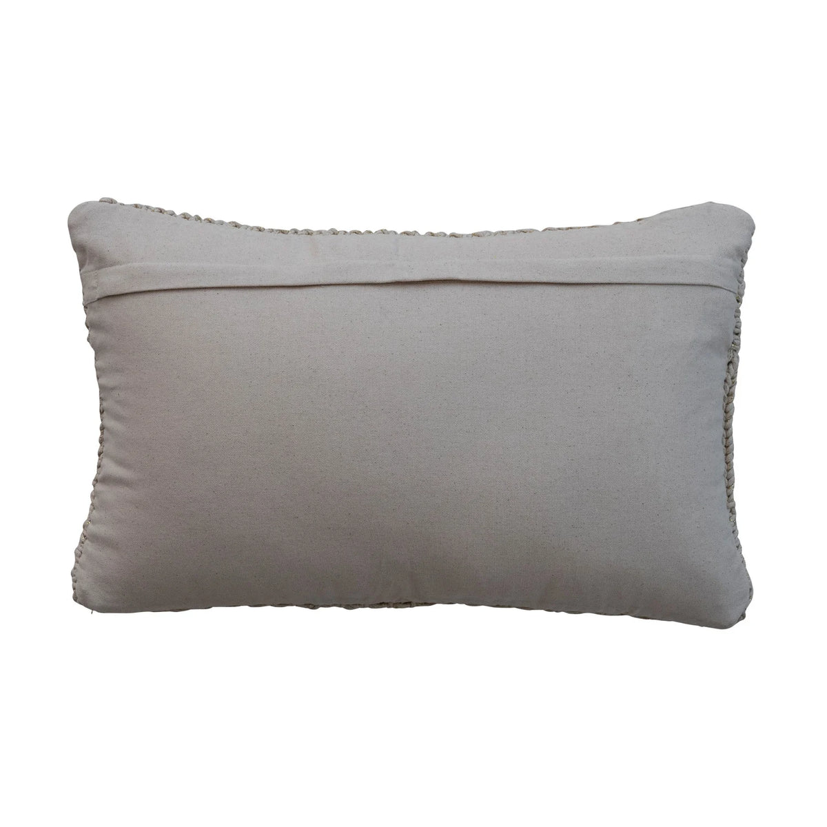 Let it Snow Embroidered Lumbar Pillow, Cream and Green, 22 X 14 in.