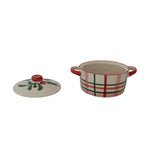 Holly Plaid Baker with Lid, 7.5 X 5 in. 2