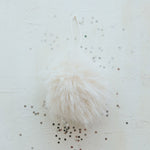 Faux Fur Pom Pom Ornament, White, 4 in. 2