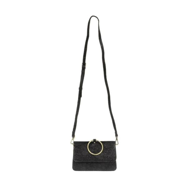 Aria Ring Bag, Black Python