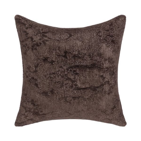 Oliver Pillow, Sierra Brown, 22 X 22 in. with a soft textured fabric in deep brown, perfect for adding cozy decor and gifts to your living space from Knotty and Board. Every Room Needs A Little Knotty and Board.