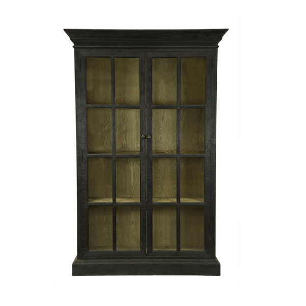 Ebony Library Cabinet, Black, 55 X 19 X 91 in.