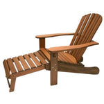 Eucalyptus Adirondack Chair with Built-In Ottoman, Set of Two 2