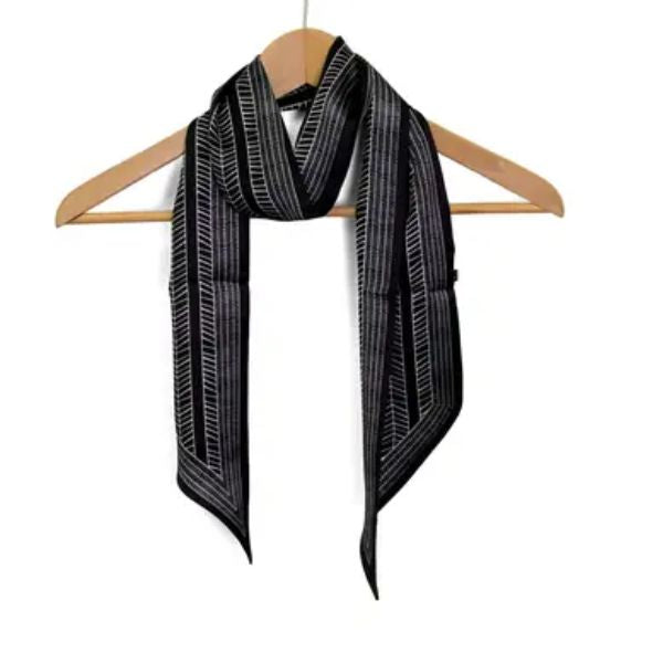Chevron Double Sided Scarf, Black
