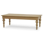 Madison Turned Leg Coffee Table, Fruitwood, 59 X 31 X 20 in. 1