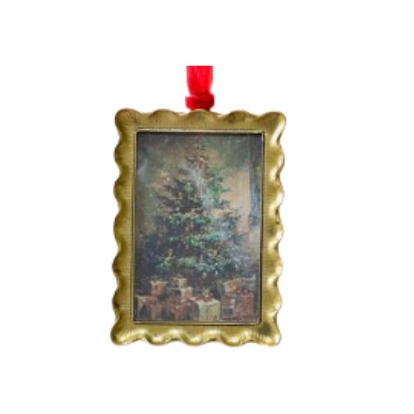 Scallop Ornament, Gold, 3.5 in.