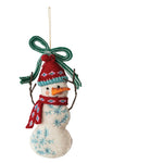 Wool Felt Ornament, Snowman, 7.5