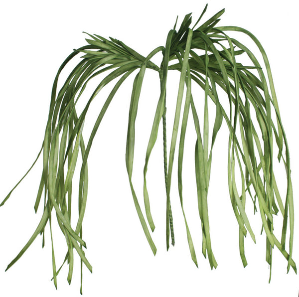 Green long narrow leaves arranged in a cascading style resembling a tropical plant, perfect for home decor or gifting, featuring Botanica #2183.