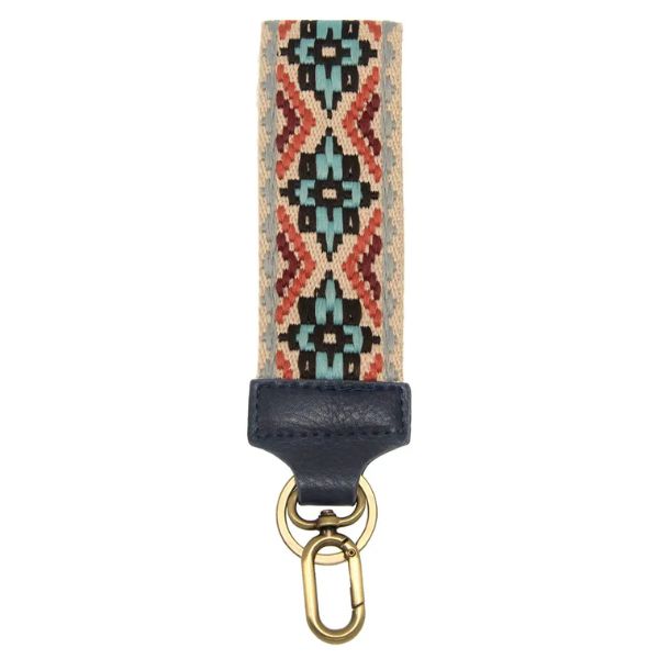 Multi Embroidered Easy Find Wristlet, Turquoise